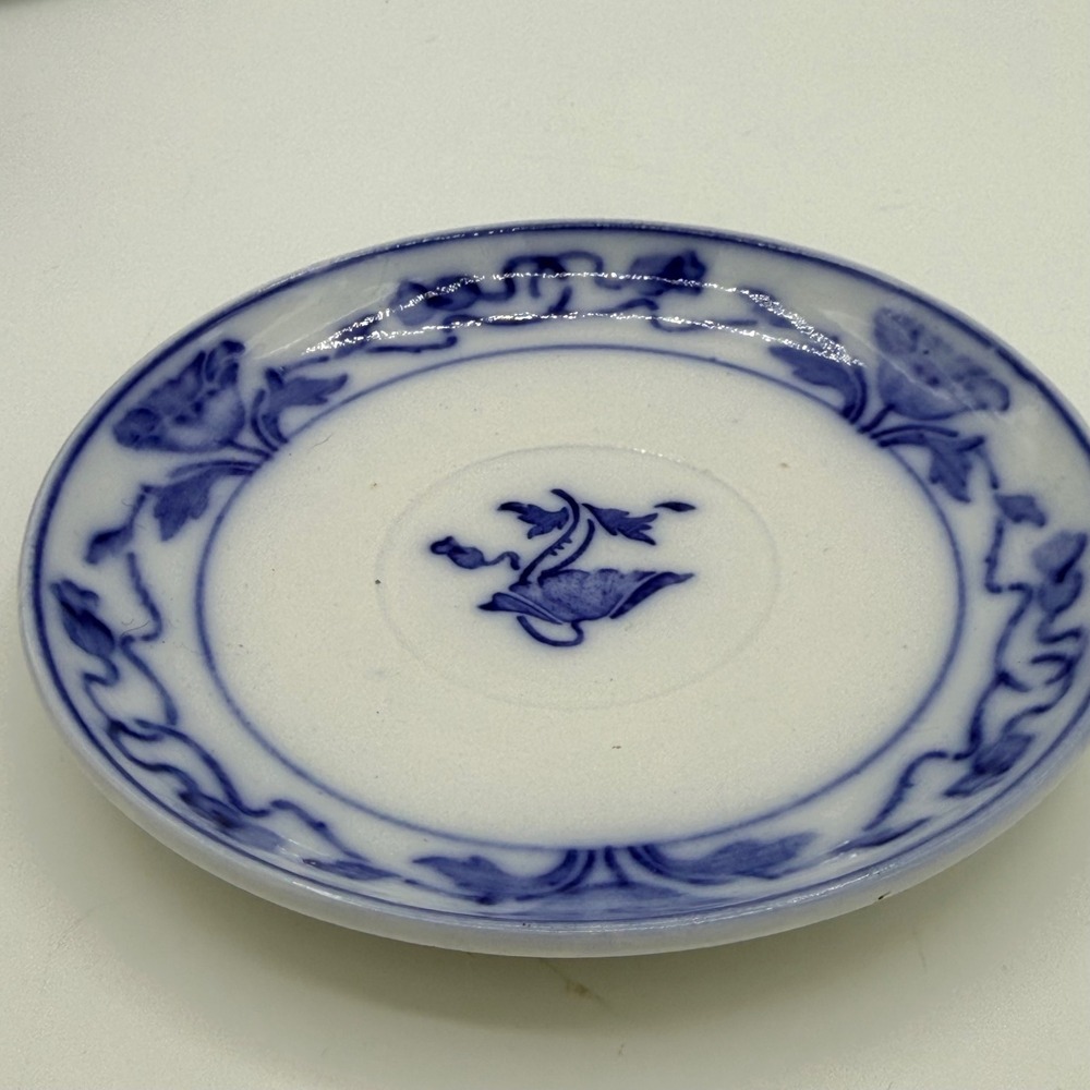 Antique Villeroy & Boch Dresden Blue Demitasse Cups Saucers Porcelain Germany - Picture 10 of 12